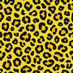 Obraz premium Decorative leopard spot pattern in yellow and black color combination