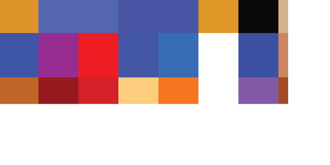 Happy Holi festival header or banner design with illustration of dhol (Drum), color bowls and color guns on abstract grunge background.