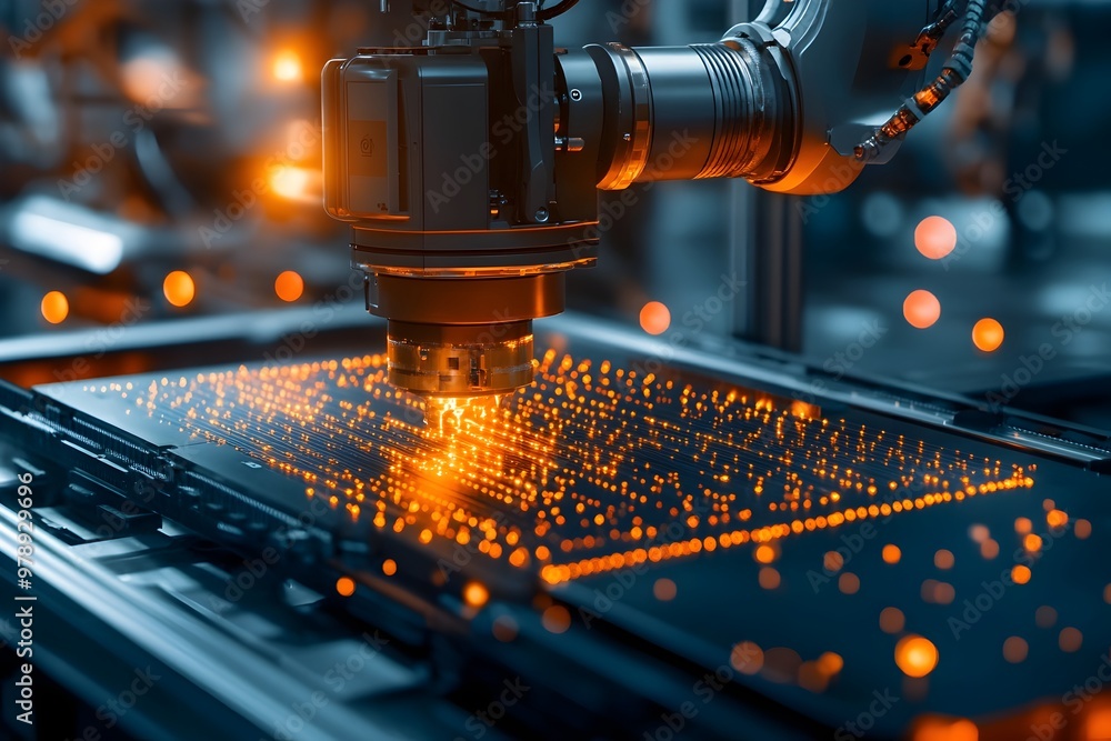 Poster ai powered visual inspection system on a production line optimizing manufacturing processes
