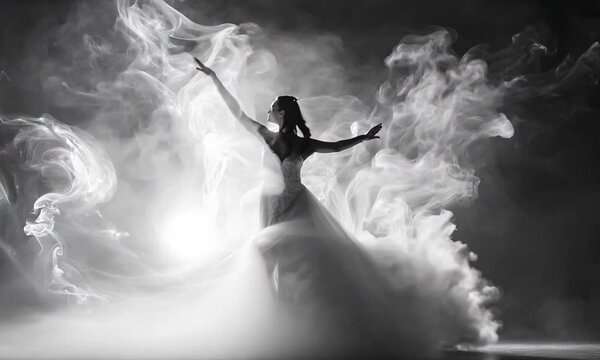 A Ballet Dancer in a Cloud of Smoke