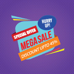 Mega Sale Poster, Banner or Flyer design.