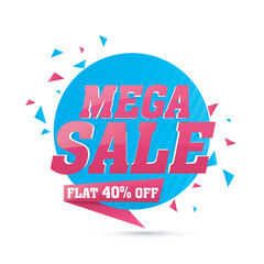 Mega Sale Poster, Banner or Flyer design.