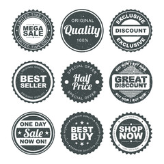 Fototapeta premium Set of Sale Stickers, Tags, Labels or Badges.