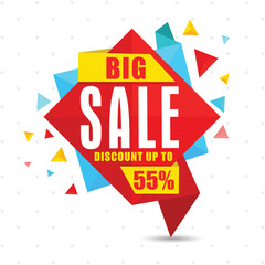 Big Sale Paper Tag or Banner design.