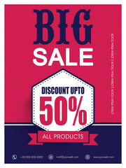 Fototapeta premium Big Sale Flyer or Banner.