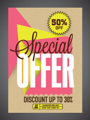 Special Offer Sale Flyer or Pamphlet.