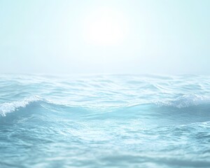 A serene ocean view with gentle waves and soft light, evoking calmness and tranquility.
