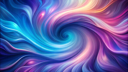 Obraz premium Abstract background with fluid gradient, swirling blue and purple shades with smooth transitions, bright and dreamy