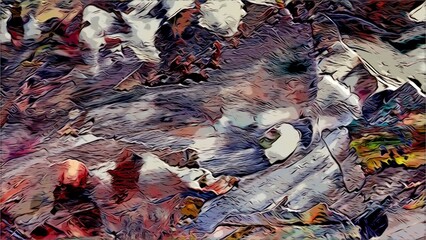 abstract background wallpaper. Modern motif visual art. Mixtures of oil paint. Trendy hand painting canvas. Wall decor and Wall art prints Idea. 3D Texture. Art object	
