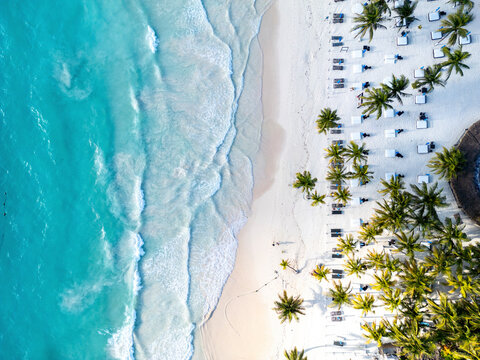 Aerial View of Playa Para&iacute;so, Tulum, Quintana Roo, Mexico