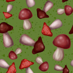 Autumn Forest Wonderland: A Whimsical Pattern Featuring Mice, Colorful Leaves, Mushrooms, and Cozy Woodland Elements for Seasonal Designs, Crafts, and Fabrics &ndash; Perfect for Nature Lovers and Fall-Them