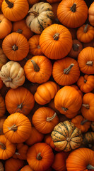 assorted pumpkins for autumn display abstract wallpaper