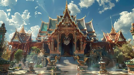 Obraz premium Thailand temple wallpaper