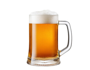 Bierkrug isoliert auf weißen Hintergrund, Freisteller 