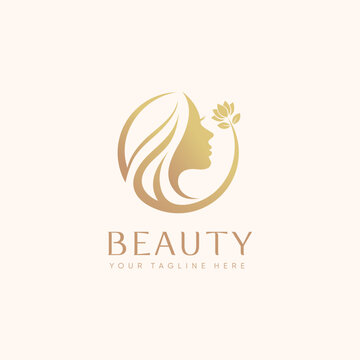 Logo beauty cosmetic for cosmetic products, beauty salon, spa, beauty center, hair salons, etc.