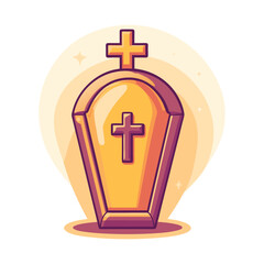 Obraz premium Coffin Halloween Vector Design Element, Halloween Coffin Vector Clipart Design.