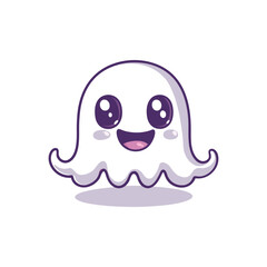 Cute Boo Vector  Halloween Design Element, Cute Halloween Ghost Vector Clipart Design.