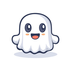 Obraz premium Cute Boo Vector Halloween Design Element, Cute Halloween Ghost Vector Clipart Design.