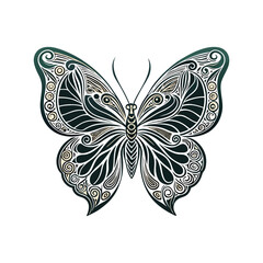 Whispers of Elegance Butterfly in Silhouette