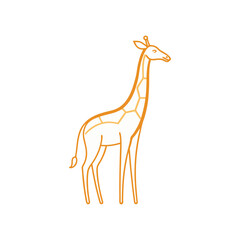 Elegant Giraffe Line Art