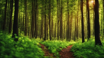 Fototapeta premium forest in the morning