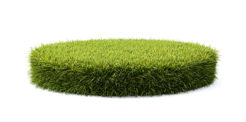 Grass podium, isolated on a white background	