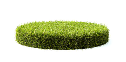 Grass podium, isolated on a white background	