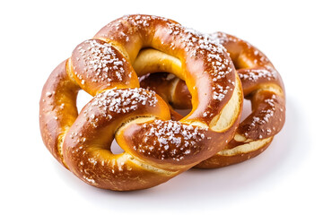 Fototapeta premium Delicious fresh baked bun isolated on white background