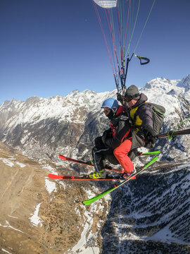 Adventures in Winter Sports, Paragliding and Skiing Combo