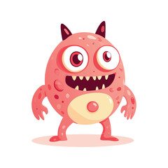 Fototapeta premium Cute Monster Vector Design, Halloween Design Element.