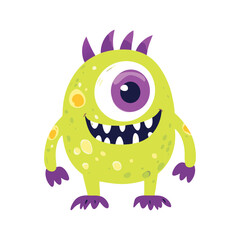 Fototapeta premium Cute Monster Vector Design, Halloween Design Element.