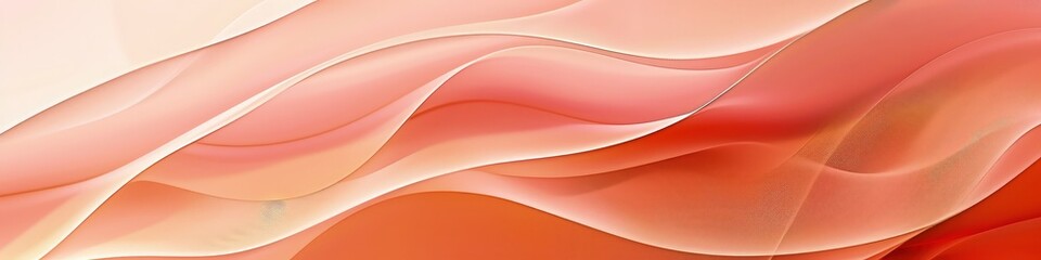 An elegant monochromatic abstract background featuring smooth gradients and gentle curves in varying shades of peach and coral.