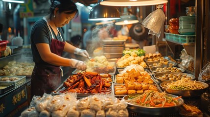 Asian street food wallpaper