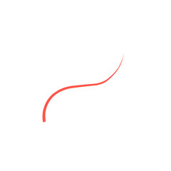Red Squiggle Brush Scribble Underline