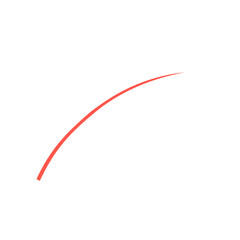 Red Squiggle Brush Scribble Underline