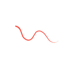 Red Squiggle Brush Scribble Underline