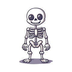 Cute Skeleton Vector Clipart, Halloween Vector Design.
