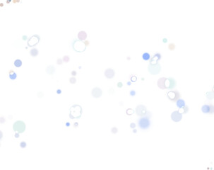 Light silver glitter bokeh confetti background. White holiday texture.