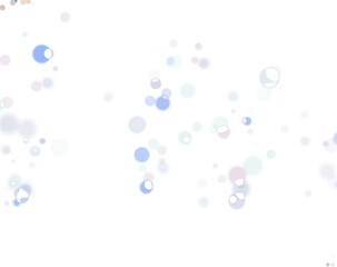 Light silver glitter bokeh confetti background. White holiday texture.