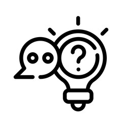 question mark line icon