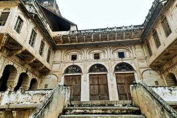 Fototapeta premium Mandawa Castle, Jhunjhunu, Shekhawati, Rajasthan, India, Asia