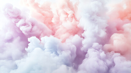 Fototapeta premium Abstract background of pastel pink, purple, and white smoke swirling and blending.