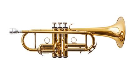 Obraz premium Trumpet isolated on transparent background. Generative AI