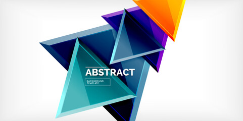 Triangle glass shapes geometric abstract background. Vector Illustration For Wallpaper, Banner, Background, Card, Book Illustration, landing page