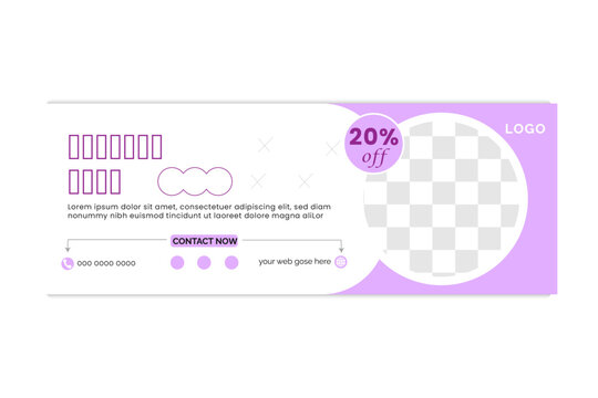 Flat design fashion show facebook cover template,