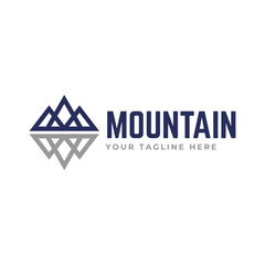 Fototapeta premium Mountain logo, Peak logo design vector template