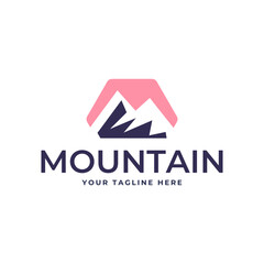 Mountain logo, Peak logo design vector template