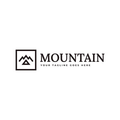 Mountain logo, Peak logo design vector template