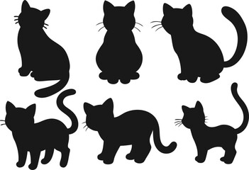 Flat design dachshund silhouette illustration