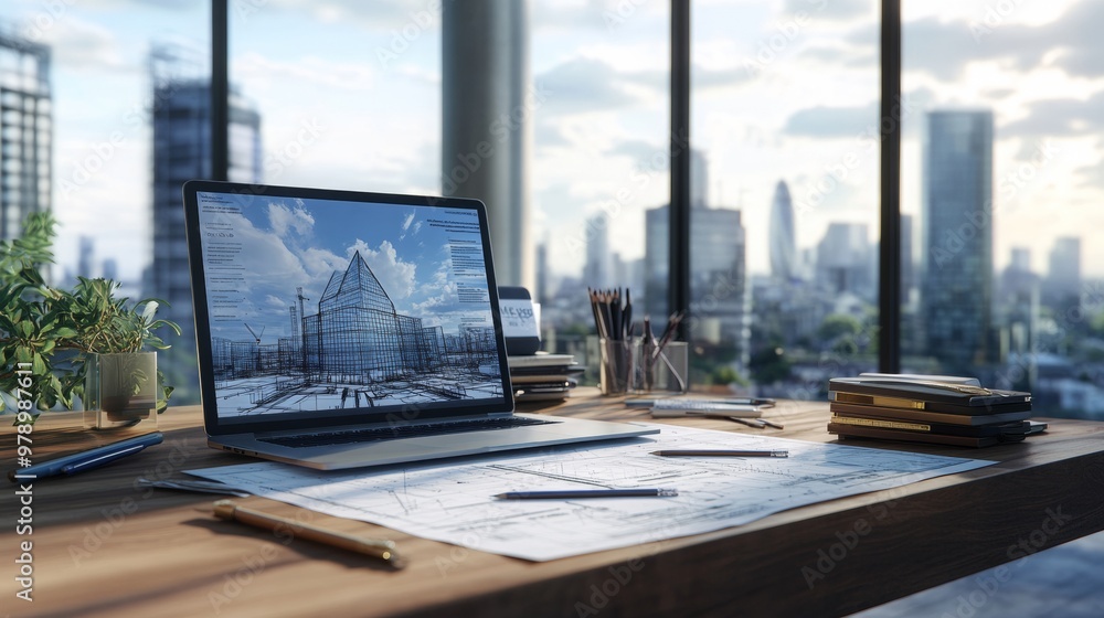 Poster Create an image that captures the complexity and precision required in project development planning.